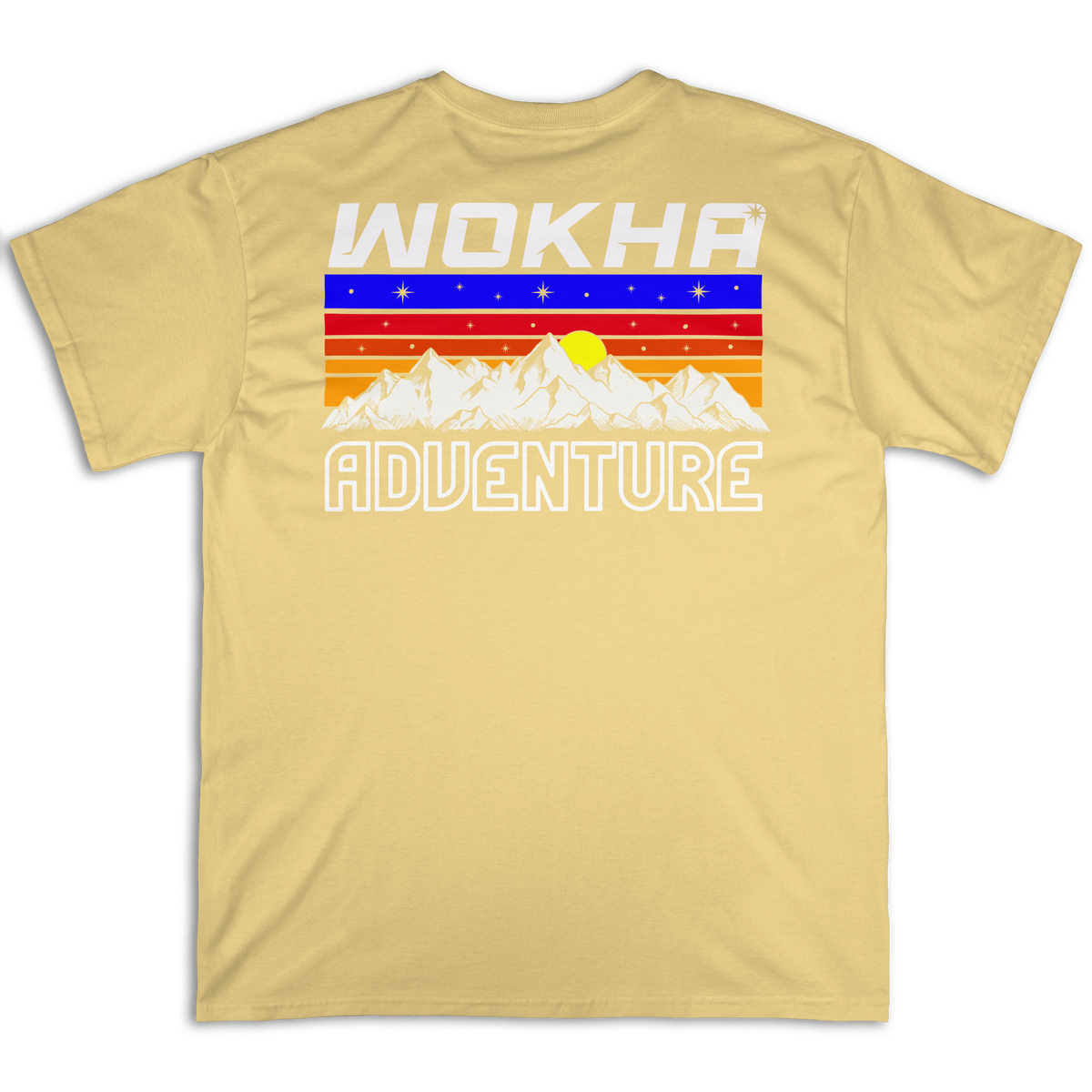 Camiseta manga corta Wokha Organic Mountain Adventure Arena White