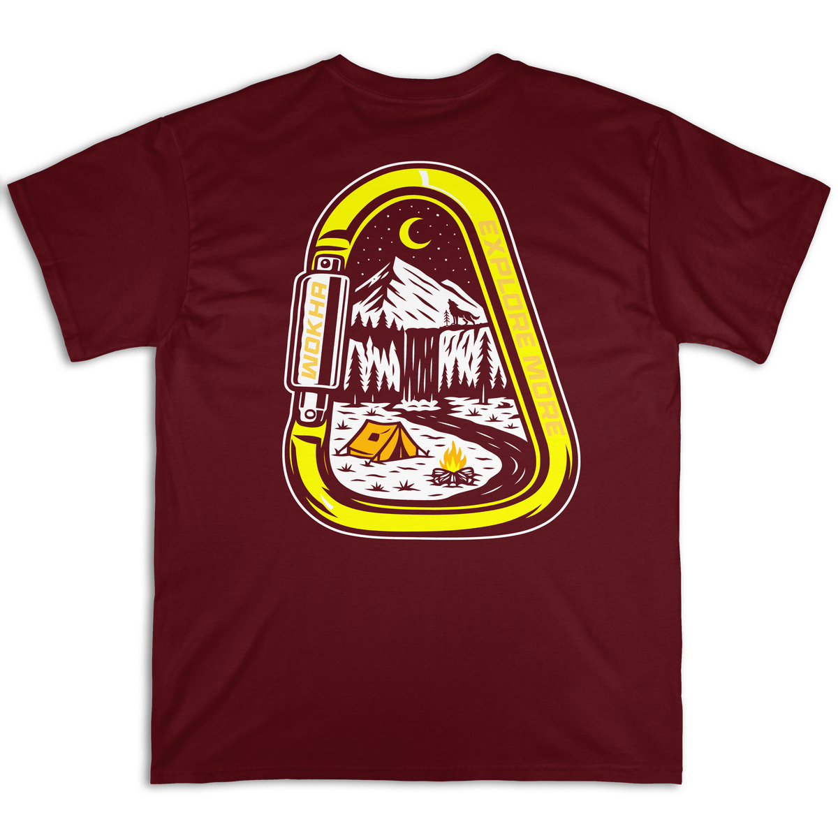 Camiseta Manga Corta Wokha Organic Mosquetón Granate