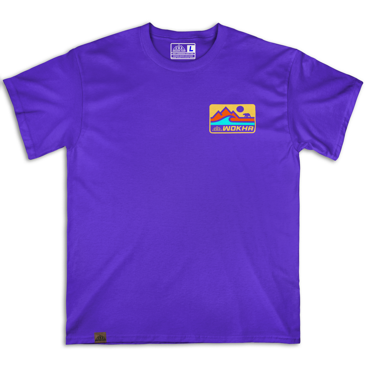 Camiseta manga corta Wokha Organic Wild Bear Morada