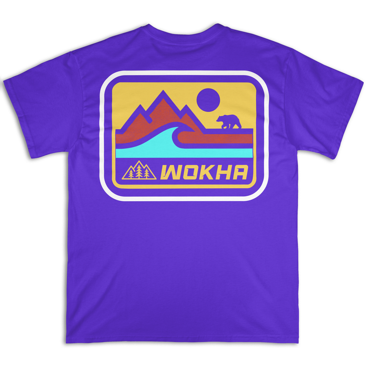 Camiseta manga corta Wokha Organic Wild Bear Morada